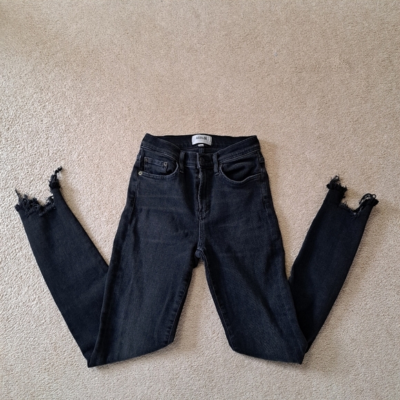 AGOLDE Jeans Women's 25 Black Wash Denim Sophie Skinny Ankle - Picture 11 of 12